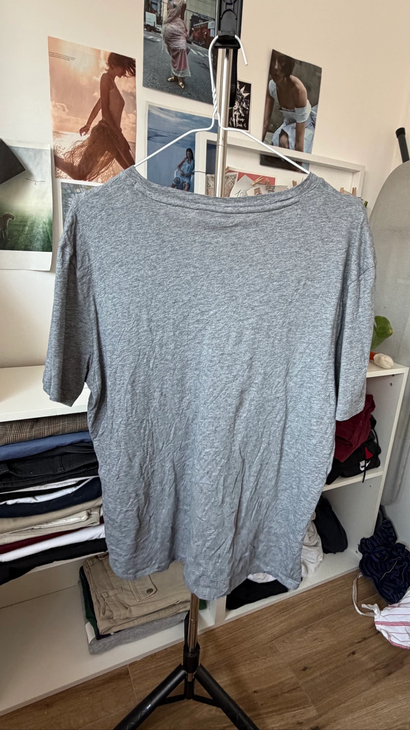 Camiseta HUGO cinza oversize tamanho M – photo 6